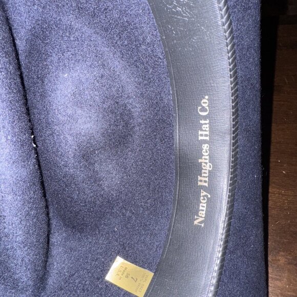 Nancy Hughes Hat Co. Cowboy Western Rodeo Pageant Hat 100% USA Wool Blue Floral - Picture 5 of 8